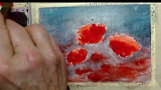 Painted Watercolor Poppies Tutorial |  Floral Painting !