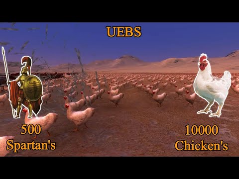 500 Spartan's vs 10000 Chickens' | Ultimate Epic Battle Simulator |
