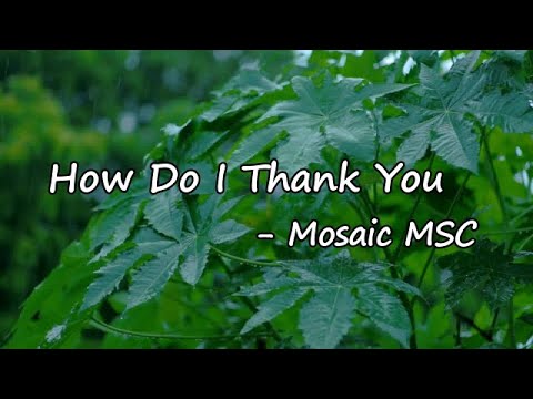 How Do I Thank You