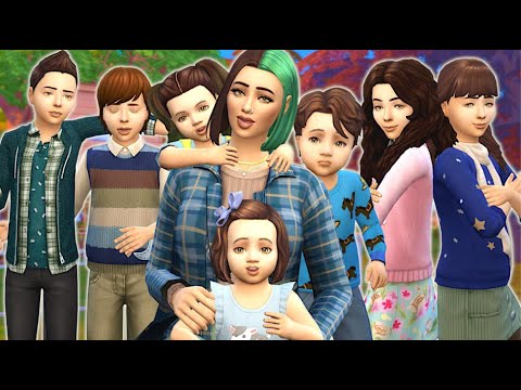 How hard can it be to be a single parent to 7 children in the sims 4? // Sims 4 parenting challenge
