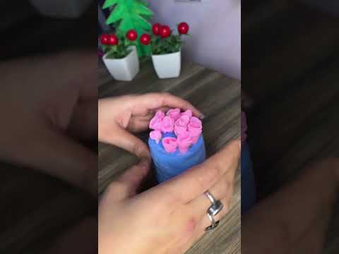 DIY clay art Il clay flower pots 🌸#shorts #youtubeshorts #viral #viralvideo #diy #polymerclay #how