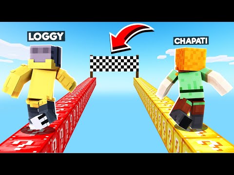 MINECRAFT 1V1 LUCKY BLOCK RACE WITH CHAPATI