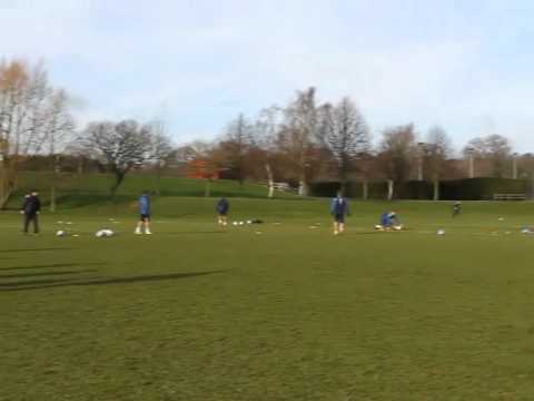 Portsmouth FC: Shooting practice with Erik Huseklepp and Liam Lawrence