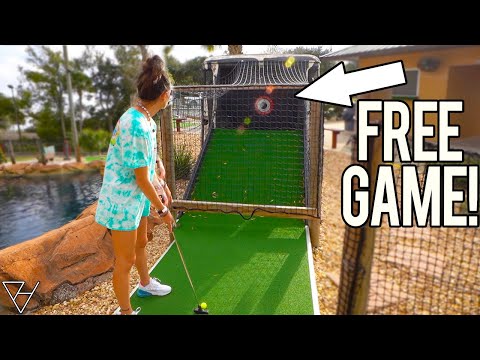 MUST SEE Awesome Mini Golf Course! - Win Free Game!