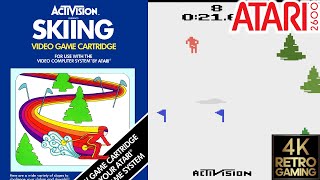 Skiing Atari 2600 4k Gameplay