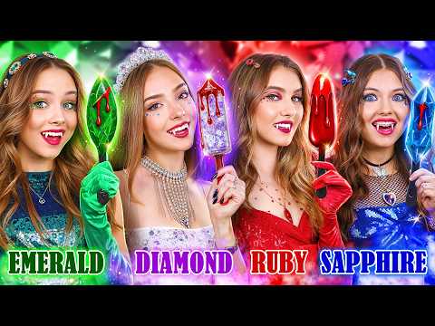 Esmeralda, Rubi, Diamante e Safira Transformam-se em Vampiras! Caçadoras de Vampiros na Vida Real