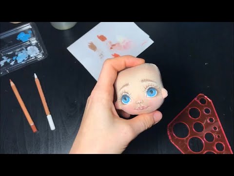 Рисую лицо текстильной куле | Draw the face of a textile doll