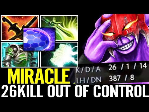 MIRACLE 100% OUT OF CONTROL! Faceless Void Mjollnir 600AS Max Speed 26kill Dota 2 Pro Carry Guide