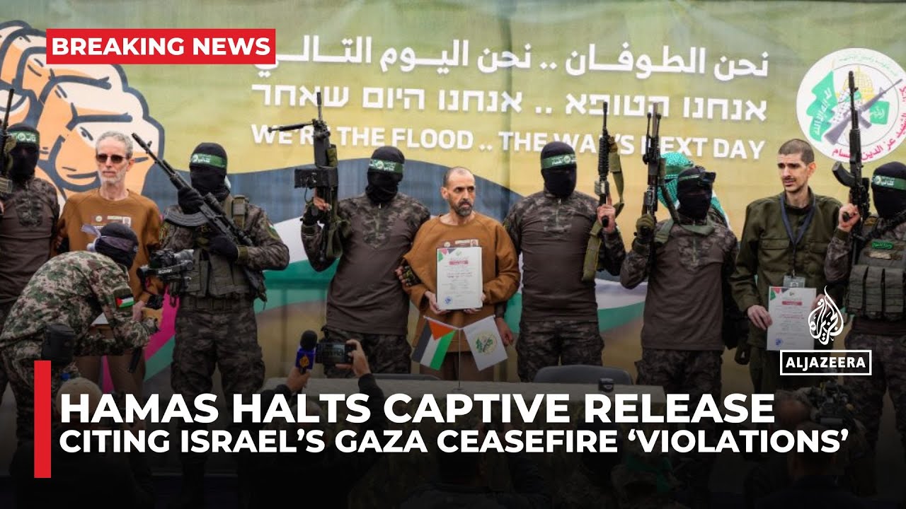 Hamas says it’ll delay captive release indefinitely, cites Israel’s deal ‘violations’