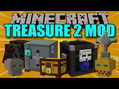 TREASURE 2 MOD - Treasure chests in minecraft!!!  - Minecraft mod 1.12.2 Review ENGLISH