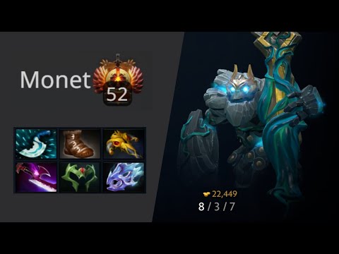 Comeback from hard early game with Moon Shard build | Monet Tiny Carry | Dota 2 patch 7.31b