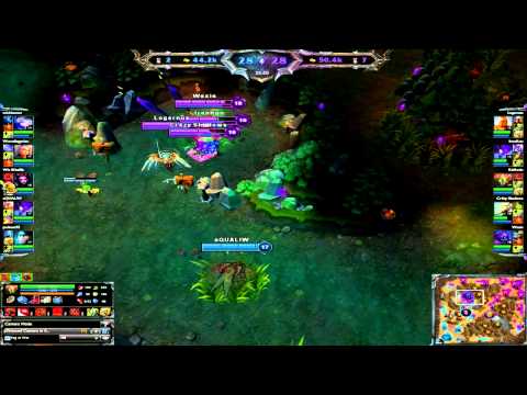 Kha' Zix Epic Baron steal and Elise Triple Kill