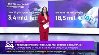 Litigiul dintre România și Pfizer ajunge la ROMATSA: poprire de peste 3,4 miliarde de lei