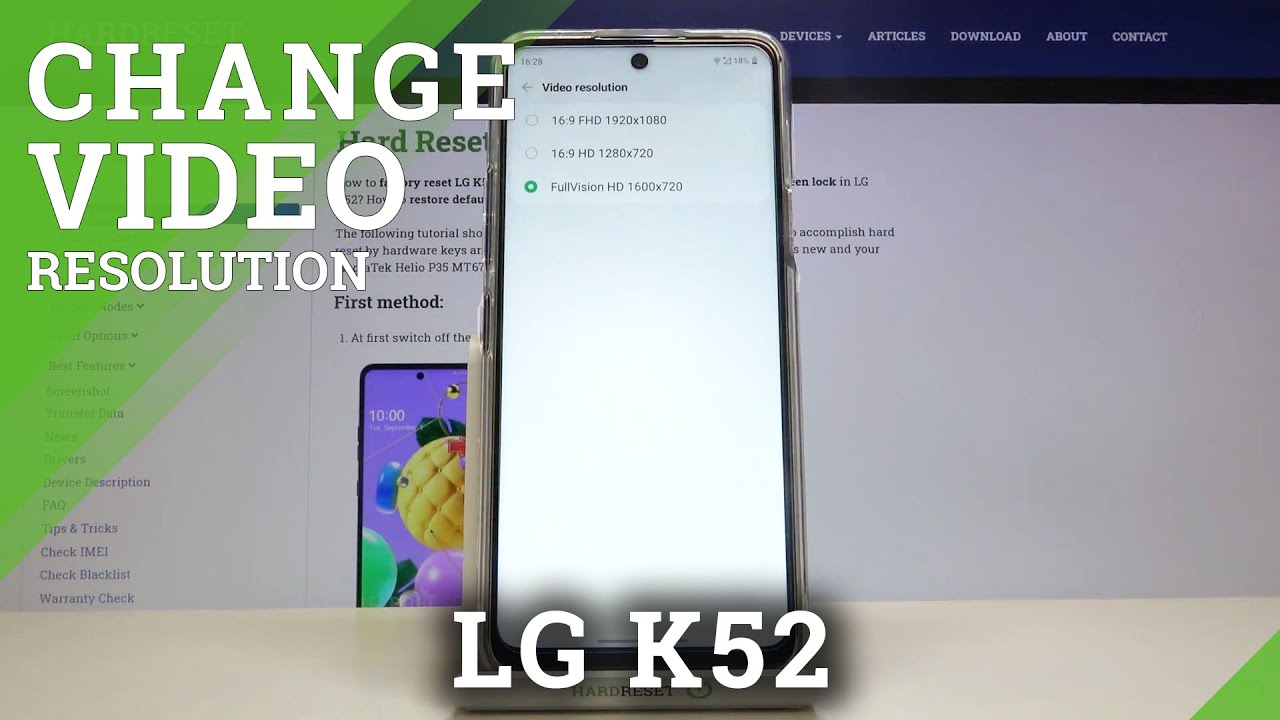 How to Change Video Resolution in LG K52 – Video Quality