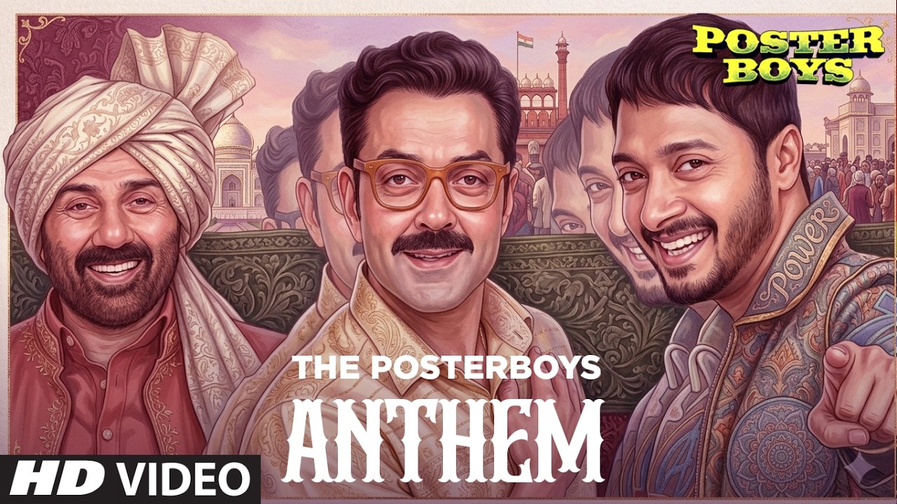 The Poster Boys Anthem (Song) | Sunny Deol | Bobby Deol | Shreyas Talpade | Poster Boys | T-Series