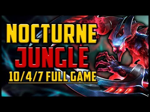 Nocturne Jungle Vs. Zac - 10/4/7 Full game (League of Legends)