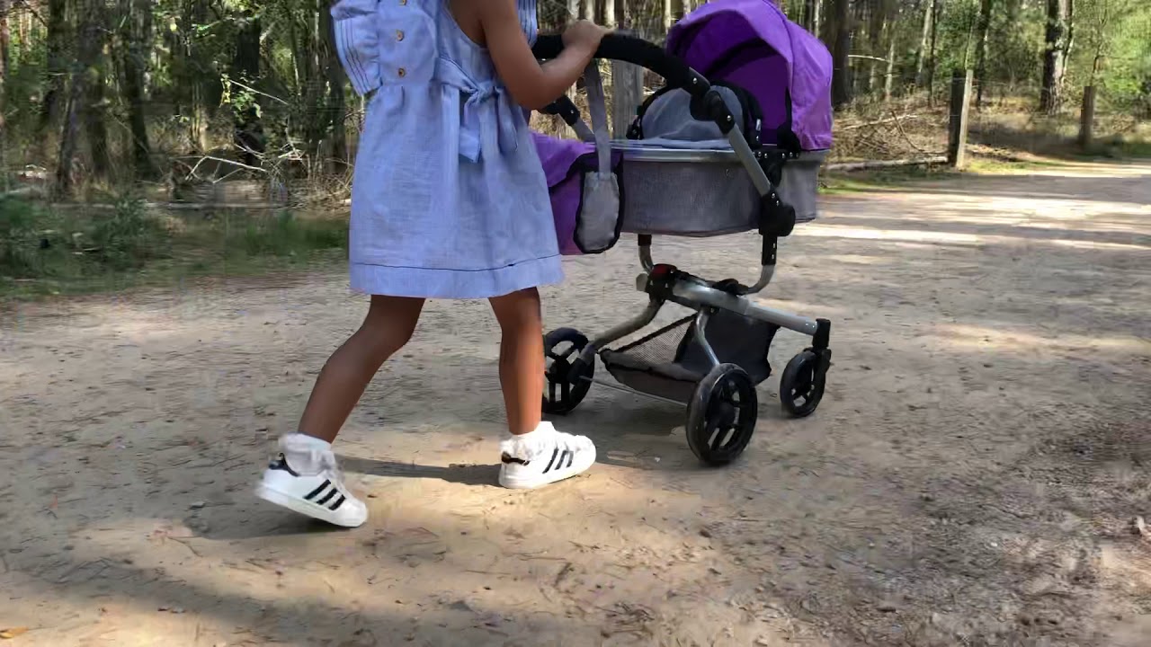 Bandits and Angels - poppenwagen - Modern Angel 2in1 paars