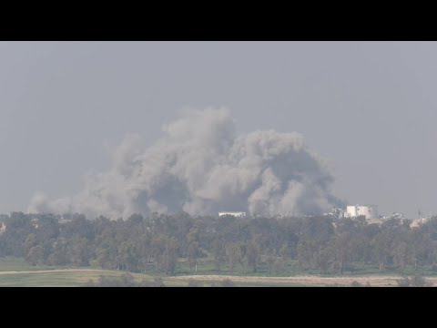 Large plume of smoke rises over central Gaza, seen from Israel | AFP