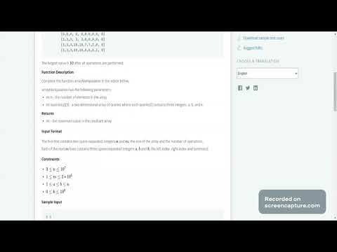 Array Manipulation Hackerrank Solution In C Array C Hackerrank Solution Manipulation Problems