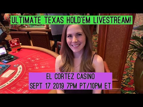 Ultimate Texas Hold’em Livestream!! $1000 Starting Bankroll!! Sept 17 2019 Video