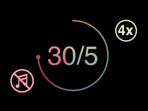 30 min timer / 5 min break - 4 Intervals (2hrs, 15 mins) - Dark Pastel Mode - Study and Focus Timer