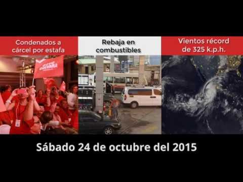 Resumen matutino de noticias, sábado 24 de octubre del 2015