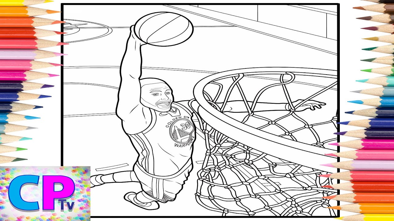 Steph Curry Best Dunk/Steph Curry Coloring Pages/Copic Markers/@coloringpagestv/Syn Cole - Gizmo