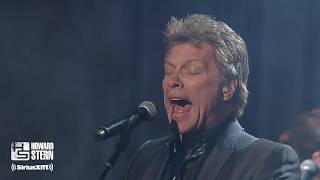 Jon Bon Jovi &amp; Train&#39;s Pat Monahan “Wanted Dead or Alive” at Howard’s Birthday Bash (2014)