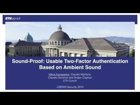 USENIX Security '15 - Sound-Proof: Usable Two-Factor Authentication Based on Ambient Sound