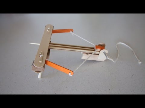 Make A Mini Wooden Ballista Catapult!
