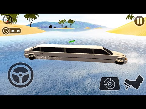 Beach Water Surfer Limousine Car Driving Simulator New Limousine Unlocked - Android Gameplay FHD
