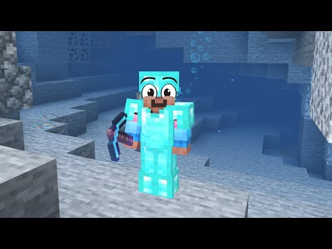 Learn English with a Twist! Breathing Underwater & Carving in Minecraft