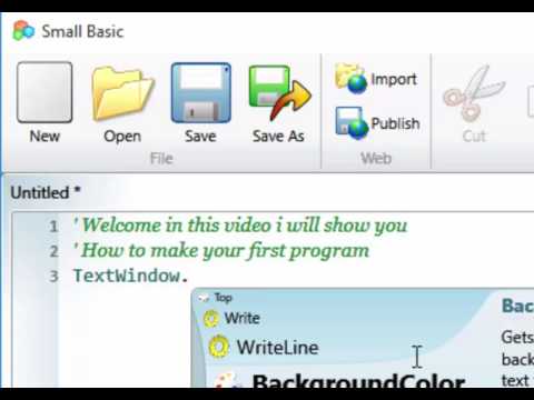 First Program Hello World Small Basic Learn Programming