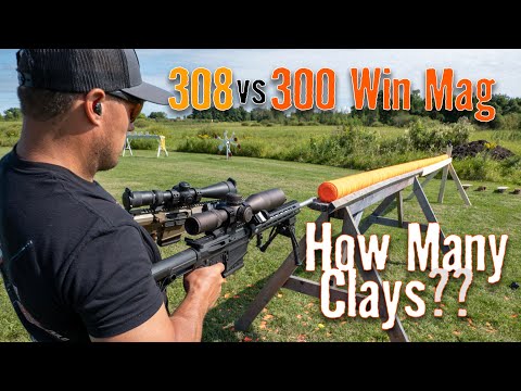 308 vs 300 Win Mag 💥 How Many Clays Will They Shoot Through? | Gould Brothers