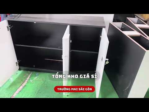 Tủ Văn Phòng Gỗ MDF 3 Cánh Mở - THS23