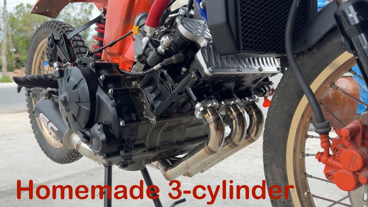 I made a 3 Cylinder engine, used from the old engine, to put together