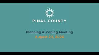 Planning & Zoning Meeting - August 20, 2026