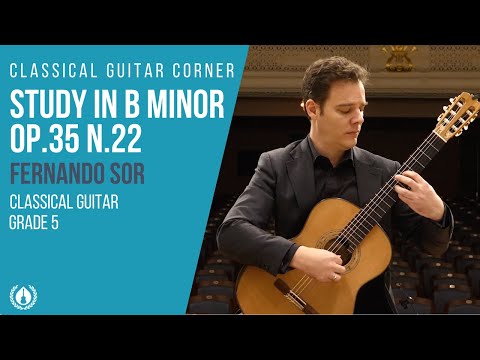 Study in B Minor by Fernando Sor - Grade 5 Repertoire for Classical Guitar