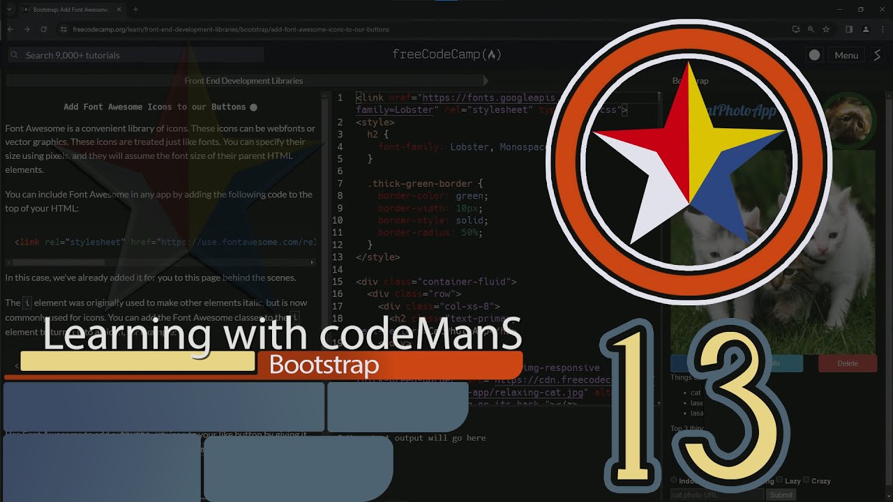 Add Font Awesome Icons to our Buttons | Front End Development Libraries: Bootstrap | freeCodeCamp