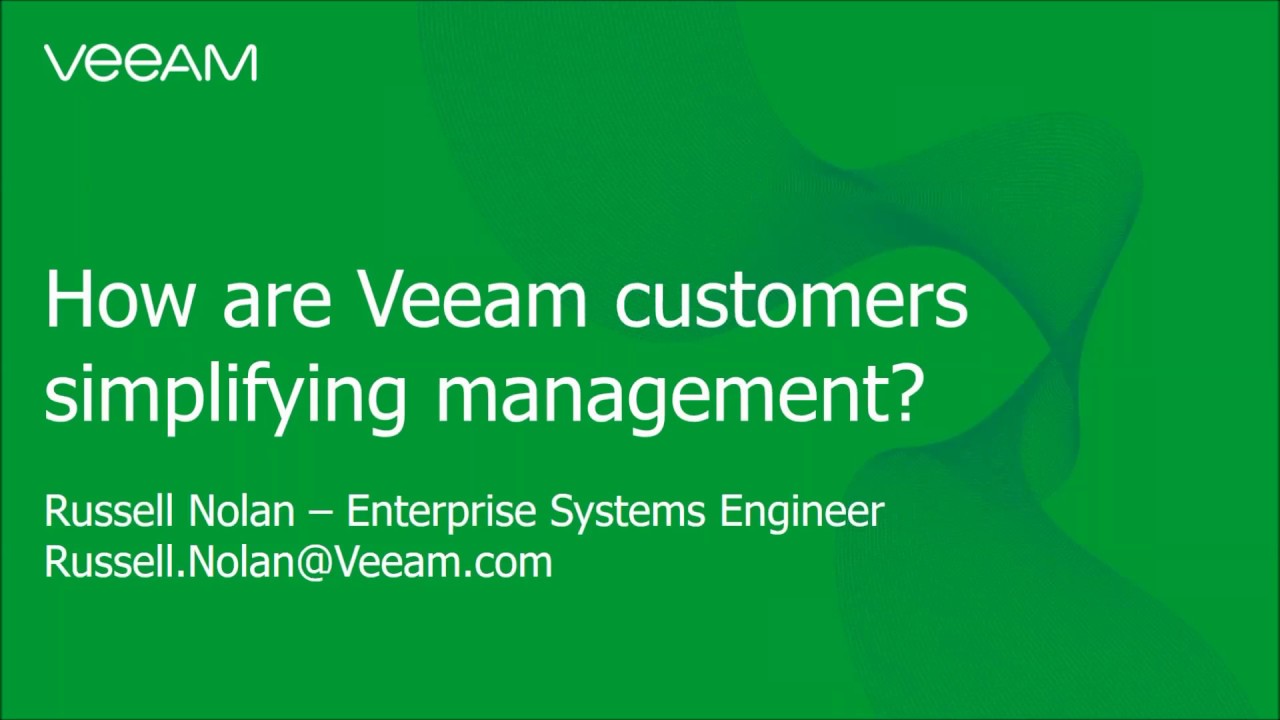 How can Veeam simplify your data management? video