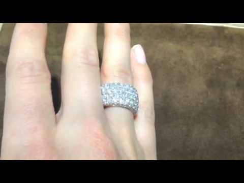 7 Row Diamond Pave Right Hand Ring
