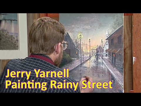 Painting a Rainy Street Scene | How to Create Reflections, Wet Pavement & Glow After the Rain