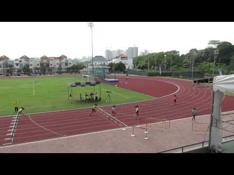 100m Hurdles B Girls Heat #2 - 2014 National Schools T&F C'ships