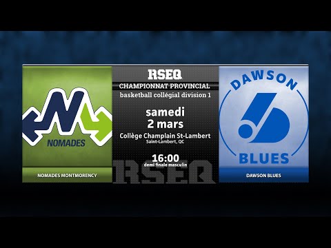 RSEQ D1 Basketball Masculin 🏀 SF: Montmorency v Dawson [2024-03-02]