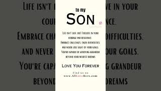 Download lagu All Love Here - To My Son Quotey #beautiful #mother #daughter #song mp3 Download lagu All Love Here - To My Son Quotey #beautiful #mother #daughter #song mp3