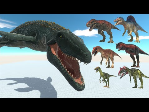 MOSASAURUS (Remastered) vs ALL UNITS (Dinosaurs Carnivore) - Animal Revolt Battle Simulator