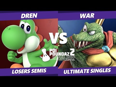Smash Ultimate Tournament - Dren (Yoshi) Vs. WAR (King K Rool) Poi Poundaz 2 SSBU Losers Semis