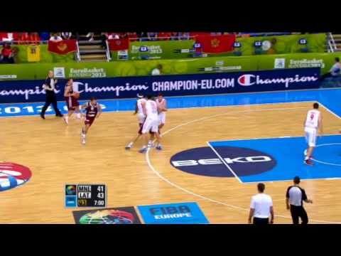 Assist of the Game K. Berzins MNE-LAT EuroBasket 2013
