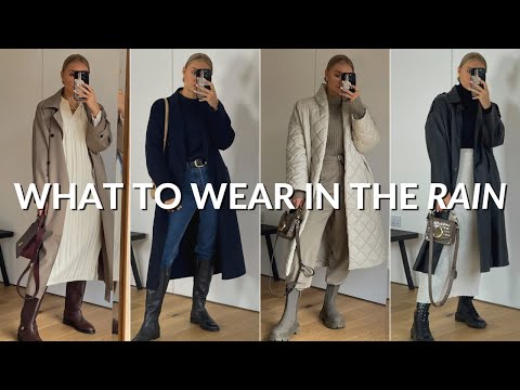 LOOK CHIC IN THE RAIN (practical outfits for all...