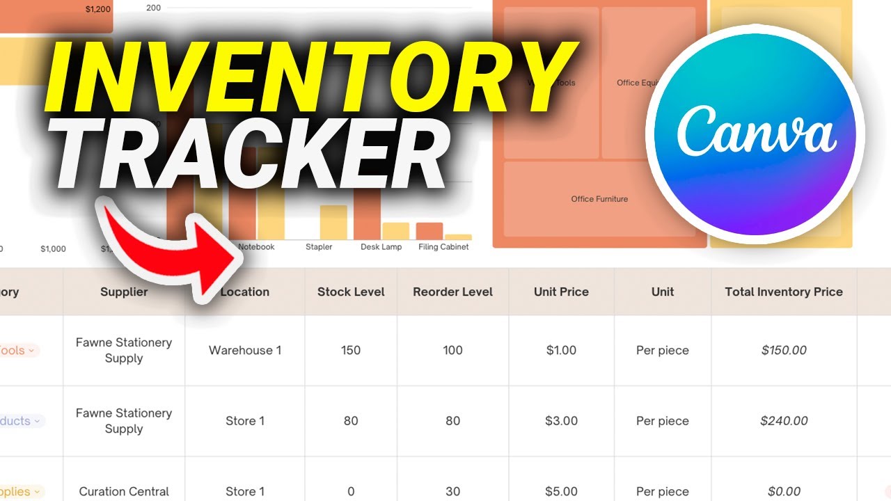 How To Make An Inventory Tracker In Canva Fast!